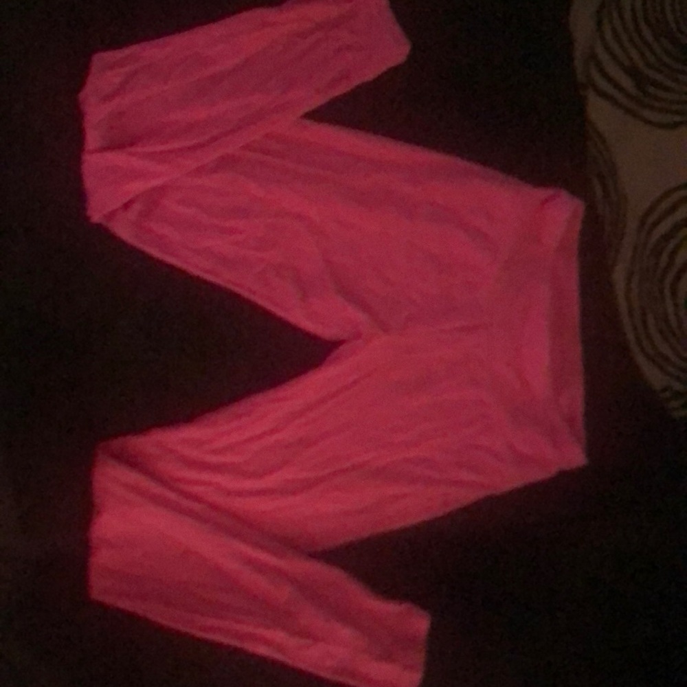 Bright pink Justice leggings